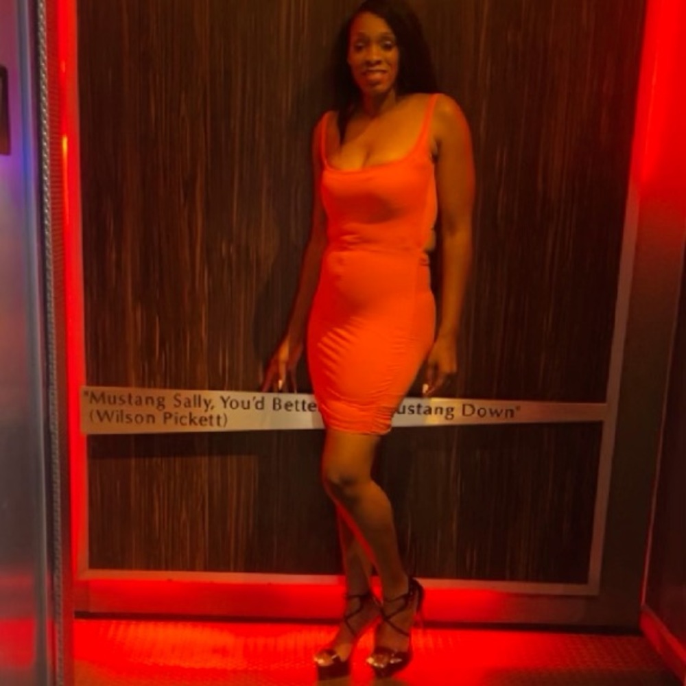 Orange Cocktail Dress